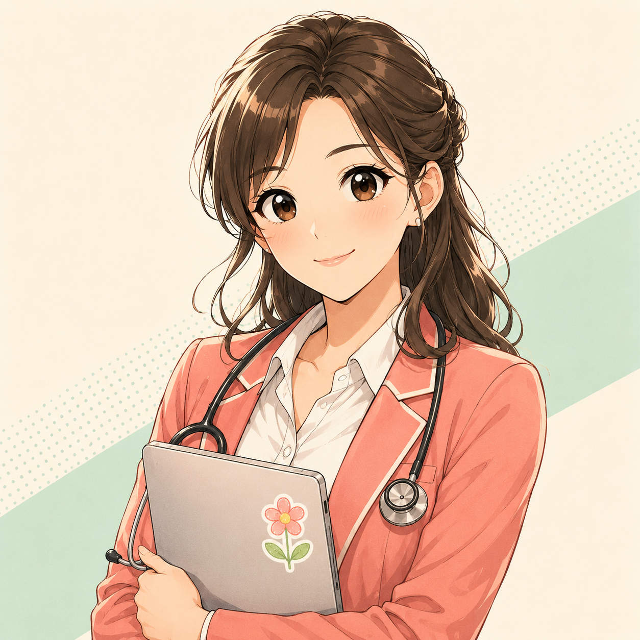 坂本美唯の似顔絵イラスト